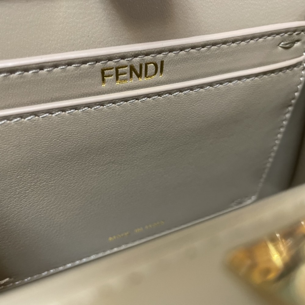 FENDI Peekaboo series brown and gray handbag crossbody bag FENDI Peekaboo series brown and gray handbag crossbody bag