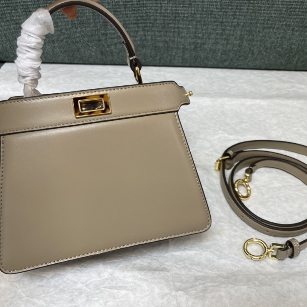 FENDI Peekaboo series brown and gray handbag crossbody bag FENDI Peekaboo series brown and gray handbag crossbody bag