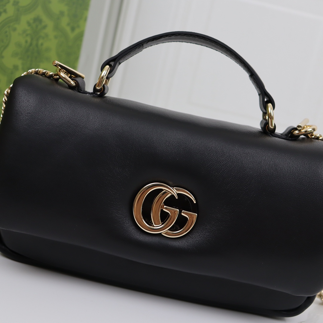 Gucci GG Marmont series starry black leather exquisite hardware handbag Gucci GG Marmont series starry black leather exquisite hardware handbag