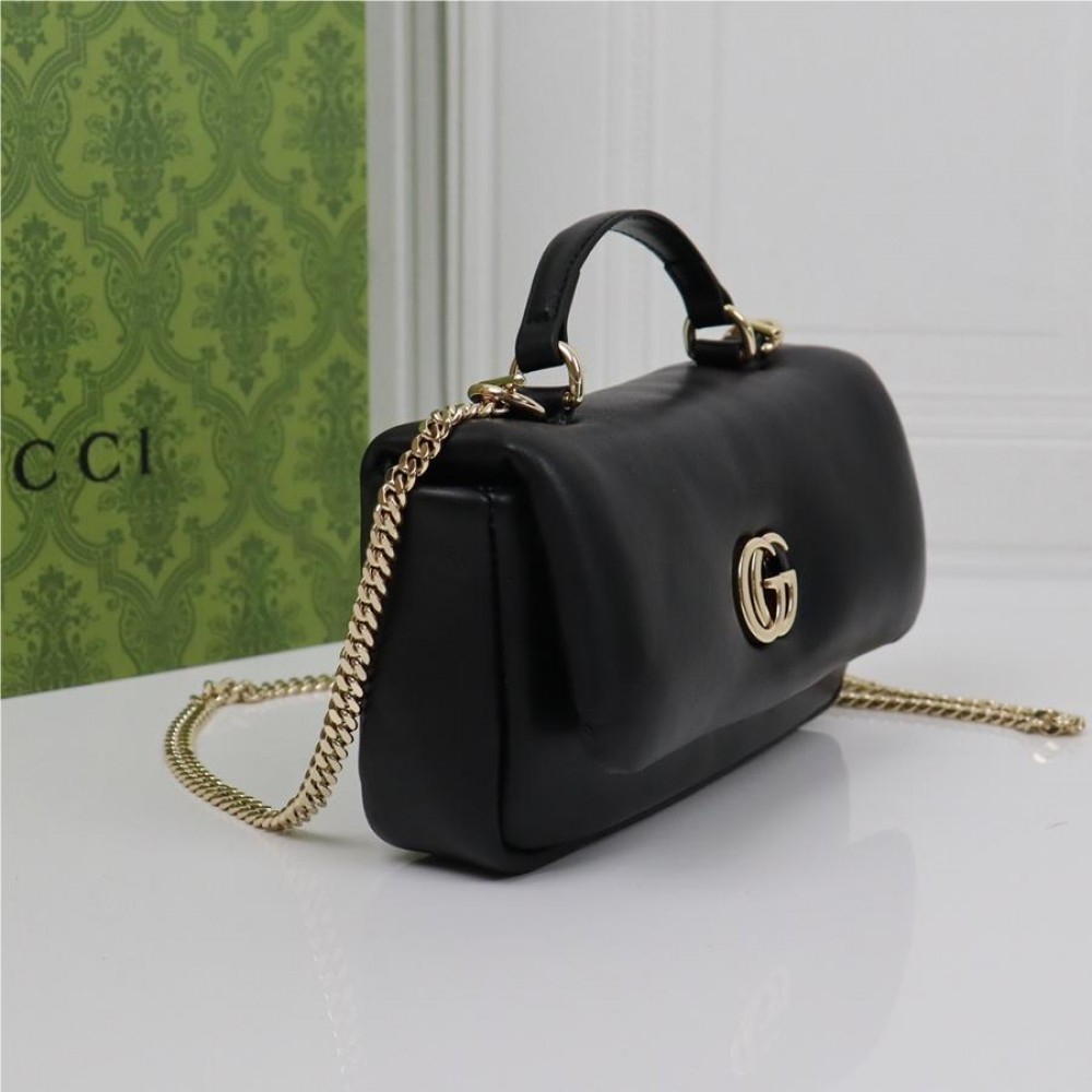 Gucci GG Marmont series starry black leather exquisite hardware handbag Gucci GG Marmont series starry black leather exquisite hardware handbag