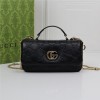 Gucci GG Marmont series heavy black diamond check leather exquisite hardware handbag Gucci GG Marmont series heavy black diamond check leather exquisite hardware handbag