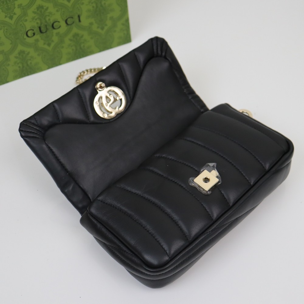 Gucci GG Milano series leather and exquisite hardware mini handbag Gucci GG Milano series leather and exquisite hardware mini handbag