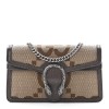 Gucci  Monogram Jumbo GG Textured Dollar Calfskin Super Mini Dionysus Shoulder Bag Camel Ebony New Acero Gucci  Monogram Jumbo GG Textured Dollar Calfskin Super Mini Dionysus Shoulder Bag Camel Ebony New Acero