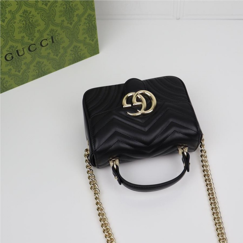 GUCCI Marmont BLACK Exquisite Hardware Shoulder Strap Mini Bag GUCCI Marmont BLACK Exquisite Hardware Shoulder Strap Mini Bag