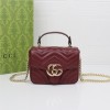 GUCCI Marmont Red Exquisite Hardware Shoulder Strap Mini Bag GUCCI Marmont Red Exquisite Hardware Shoulder Strap Mini Bag