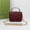 GUCCI Marmont Red Exquisite Hardware Shoulder Strap Mini Bag GUCCI Marmont Red Exquisite Hardware Shoulder Strap Mini Bag