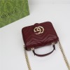 GUCCI Marmont Red Exquisite Hardware Shoulder Strap Mini Bag GUCCI Marmont Red Exquisite Hardware Shoulder Strap Mini Bag