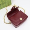 GUCCI Marmont Red Exquisite Hardware Shoulder Strap Mini Bag GUCCI Marmont Red Exquisite Hardware Shoulder Strap Mini Bag