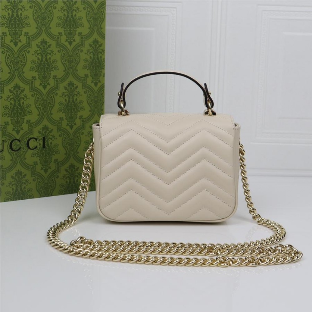 GUCCI Marmont Ivory Exquisite Hardware Shoulder Strap Mini Bag GUCCI Marmont Ivory Exquisite Hardware Shoulder Strap Mini Bag