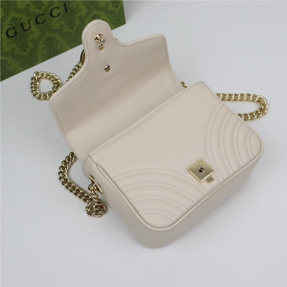 GUCCI Marmont Ivory Exquisite Hardware Shoulder Strap Mini Bag GUCCI Marmont Ivory Exquisite Hardware Shoulder Strap Mini Bag