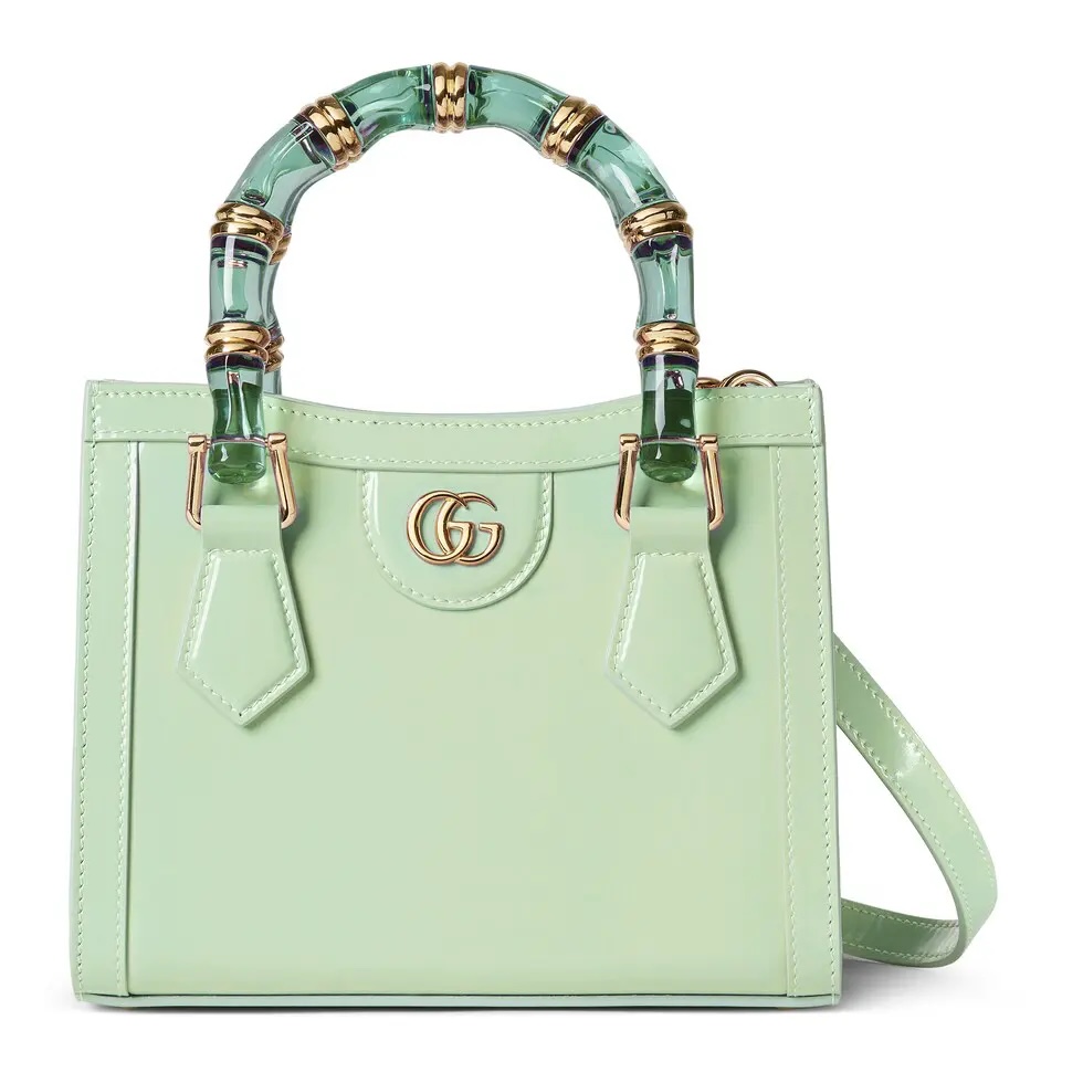 Gucci GG Marmont series light green mini handbag Gucci GG Marmont series light green mini handbag