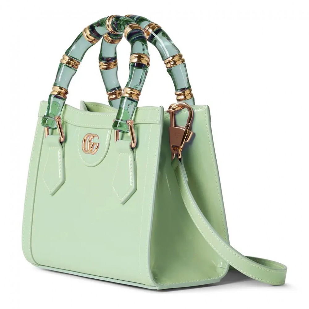Gucci GG Marmont series light green mini handbag Gucci GG Marmont series light green mini handbag