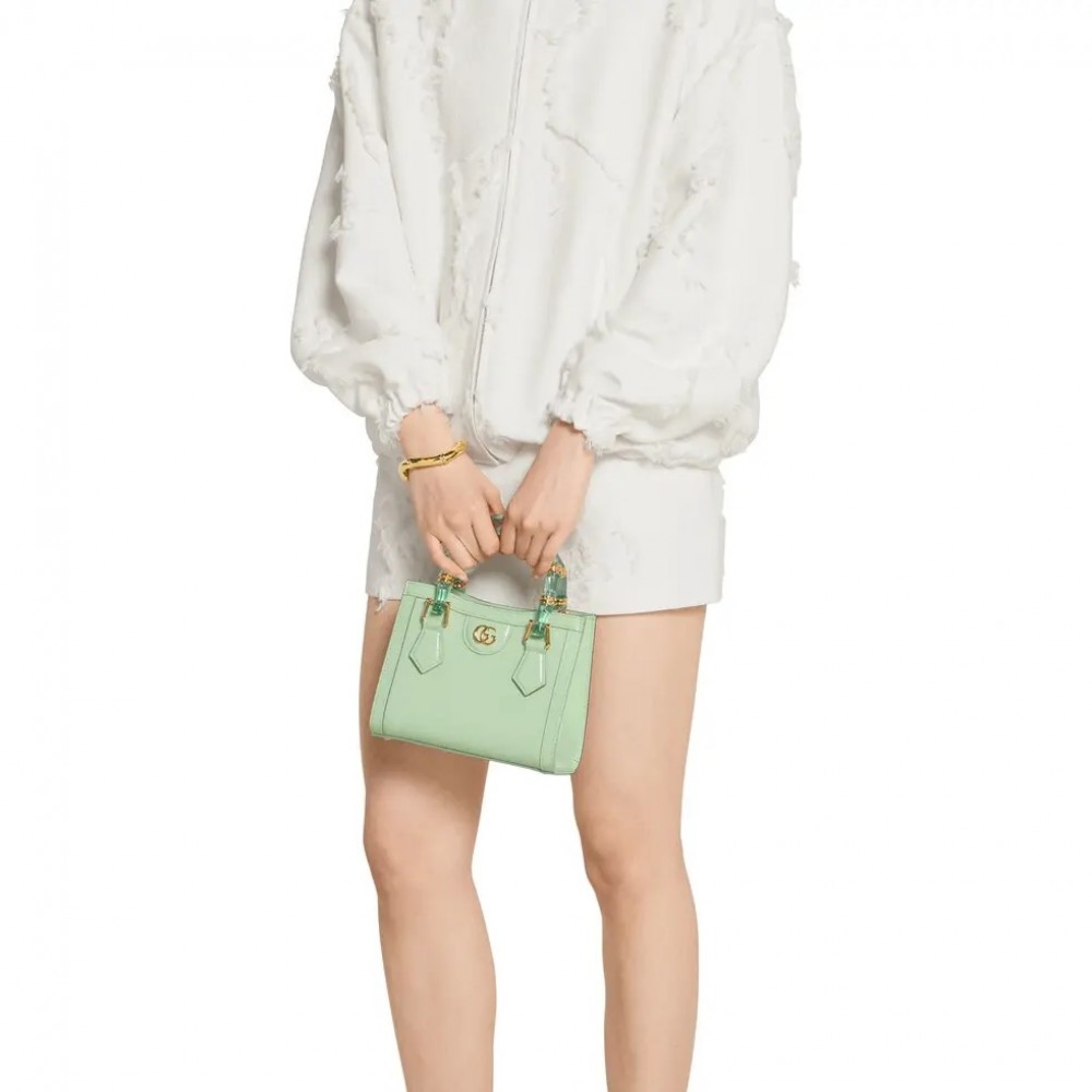 Gucci GG Marmont series light green mini handbag Gucci GG Marmont series light green mini handbag