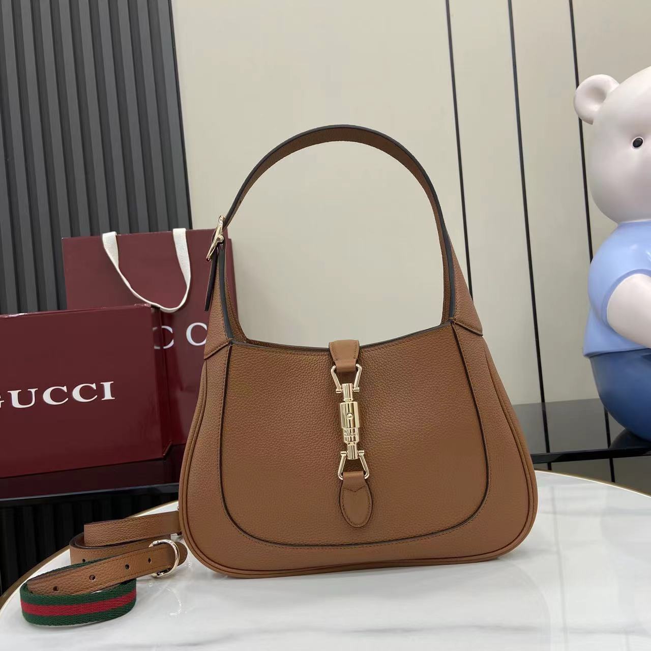 GUCCI Jackie 1961 Brown Underarm Bag