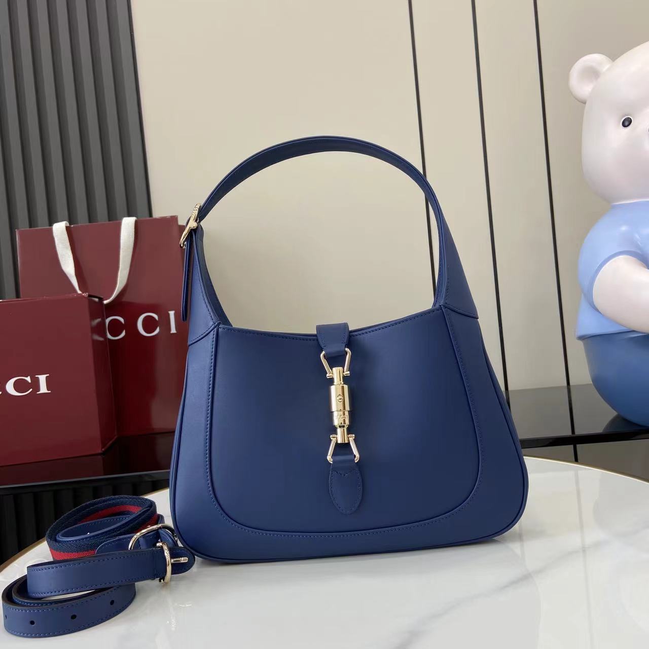 Gucci Jackie 1961 Navy Underarm Bag Gucci Jackie 1961 Navy Underarm Bag