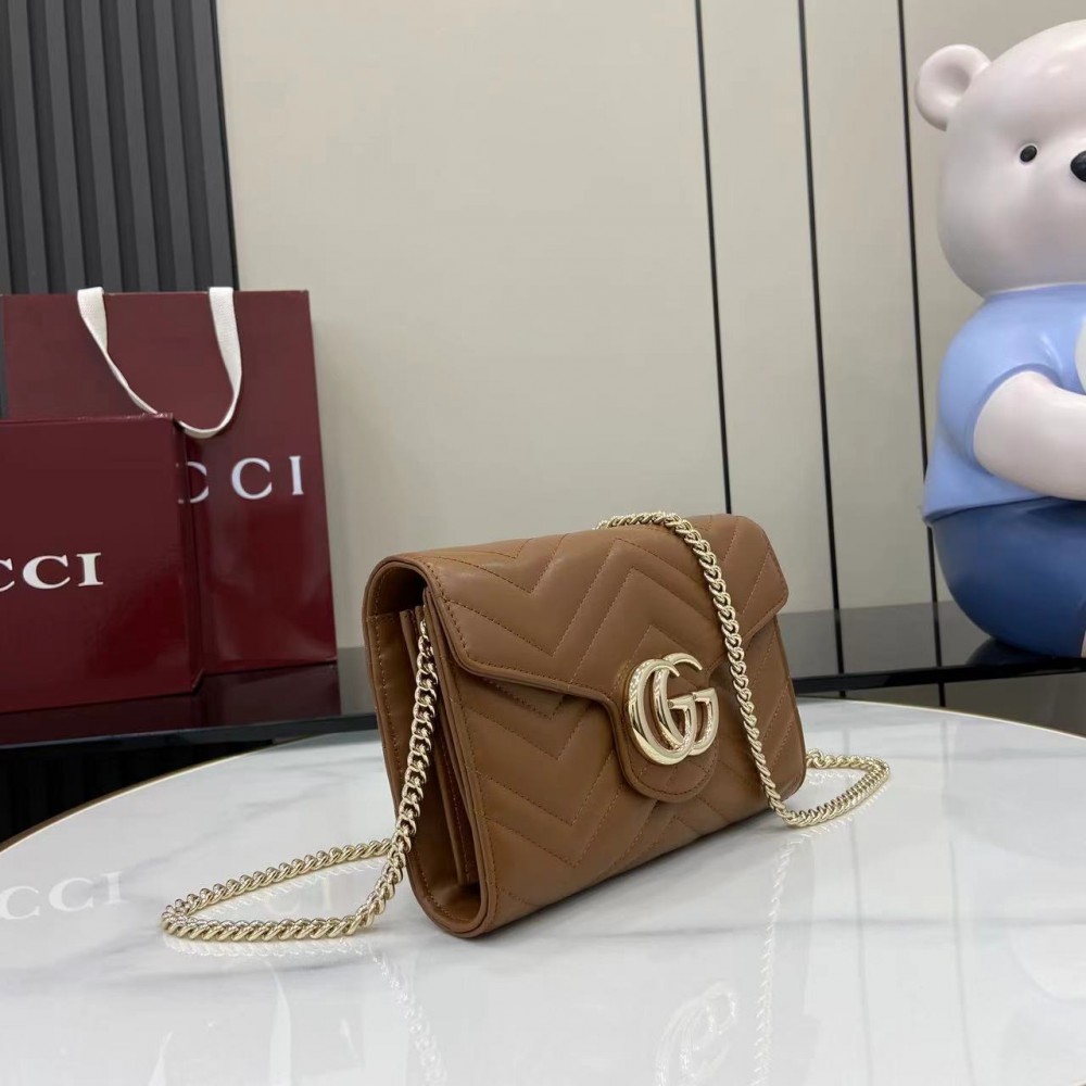 Gucci GG Marmont Brown Underarm Bag Gucci GG Marmont Brown Underarm Bag
