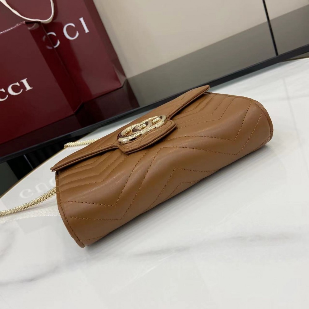 Gucci GG Marmont Brown Underarm Bag Gucci GG Marmont Brown Underarm Bag