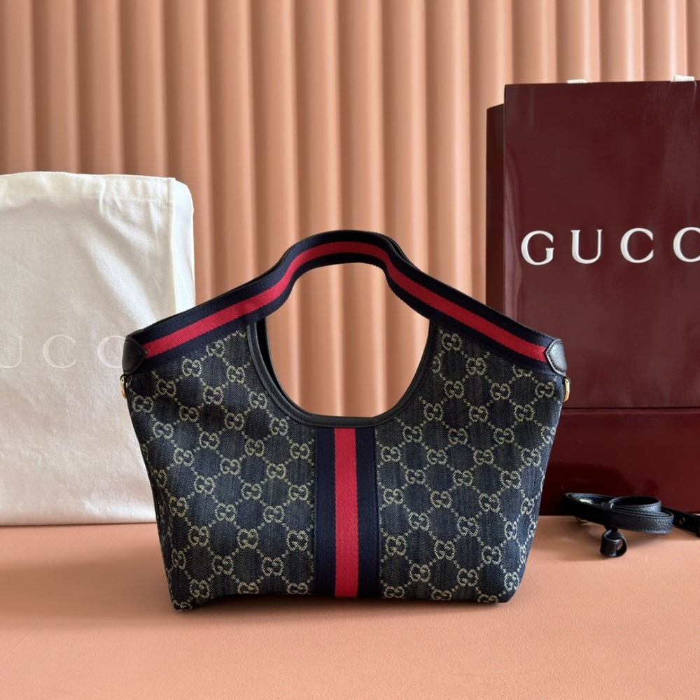 Gucci Ophidia GG Monogram Denim Tote Bag Gucci Ophidia GG Monogram Denim Tote Bag