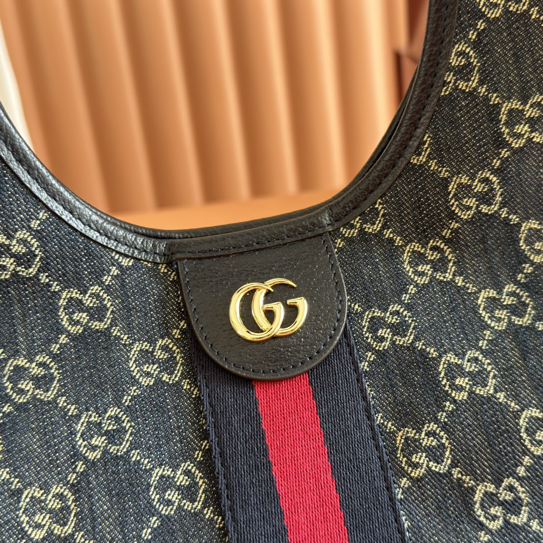 Gucci Ophidia GG Monogram Denim Tote Bag Gucci Ophidia GG Monogram Denim Tote Bag