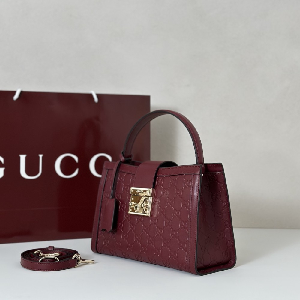 Gucci Padlock series dark red handbag crossbody bag Gucci Padlock series dark red handbag crossbody bag