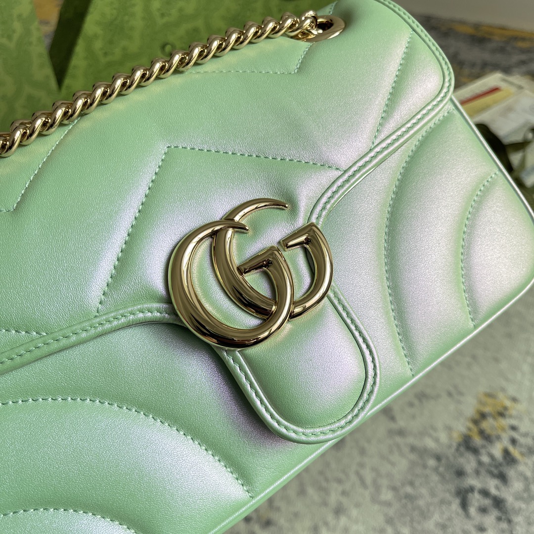 Gucci GG Marmont Mint Green Quilted Chain Bag Gucci GG Marmont Mint Green Quilted Chain Bag