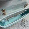 Gucci GG Marmont series bright green quilted chain bag Gucci GG Marmont series bright green quilted chain bag