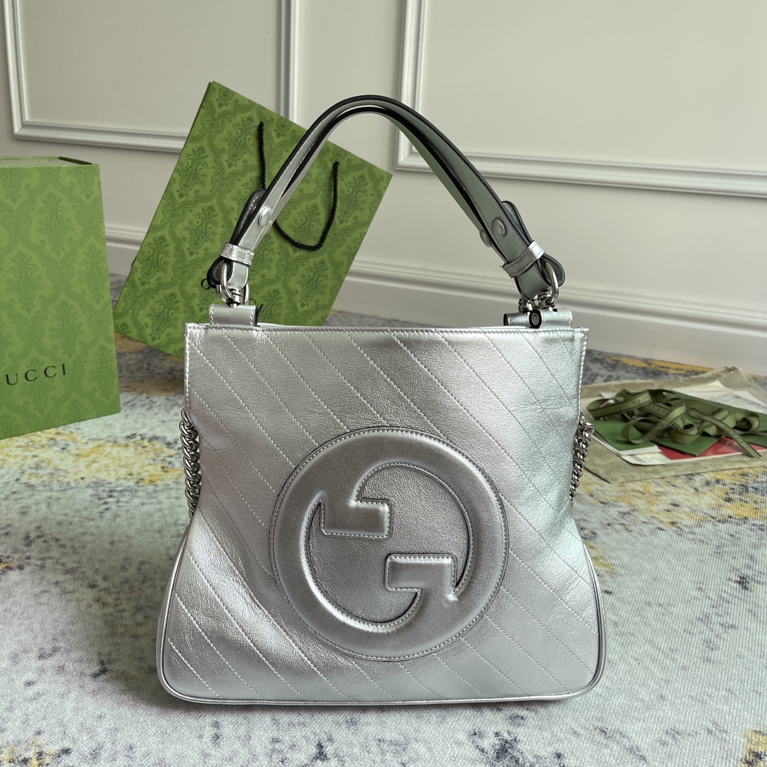 Gucci GG Marmont series silver handbag Gucci GG Marmont series silver handbag