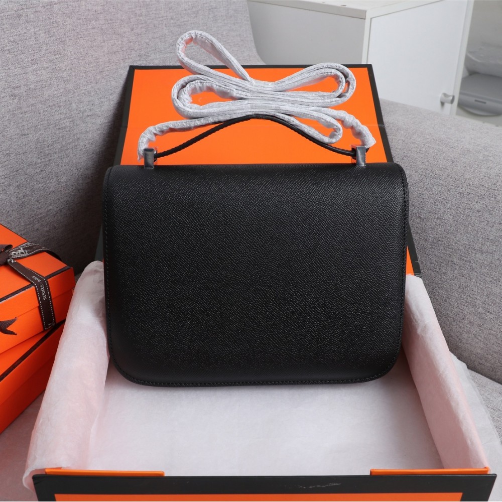 Hermès Constance 19 series exquisite hardware pure black leather bag Hermès Constance 19 series exquisite hardware pure black leather bag