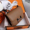 Hermès Constance 19 series exquisite hardware solid brown leather bag Hermès Constance 19 series exquisite hardware solid brown leather bag
