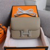 Hermès Constance 19 series exquisite hardware ceramic gray leather bag Hermès Constance 19 series exquisite hardware ceramic gray leather bag