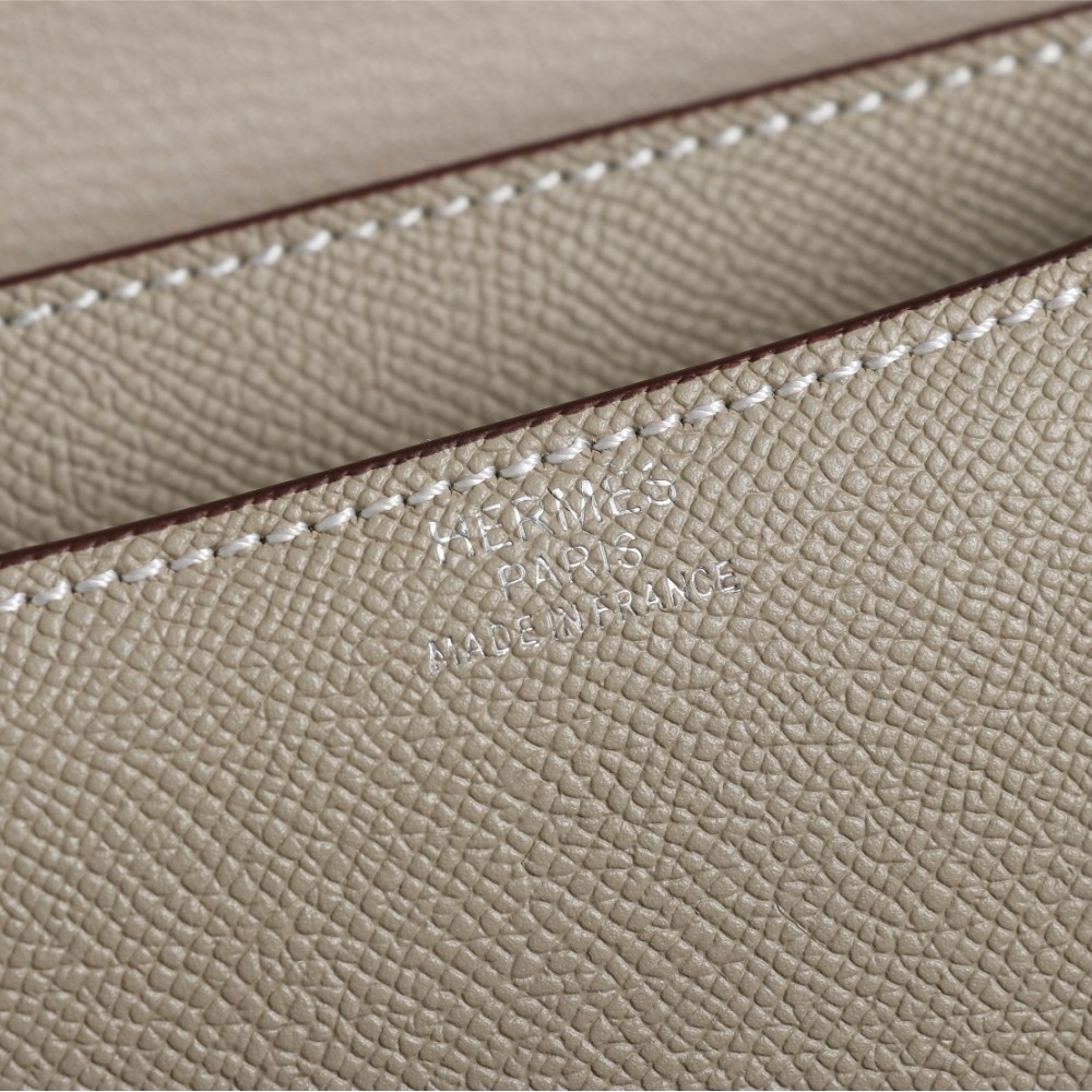 Hermès Constance 19 series exquisite hardware ceramic gray leather bag Hermès Constance 19 series exquisite hardware ceramic gray leather bag
