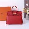 Hermes Birkin red exquisite hardware handbag Hermes Birkin red exquisite hardware handbag