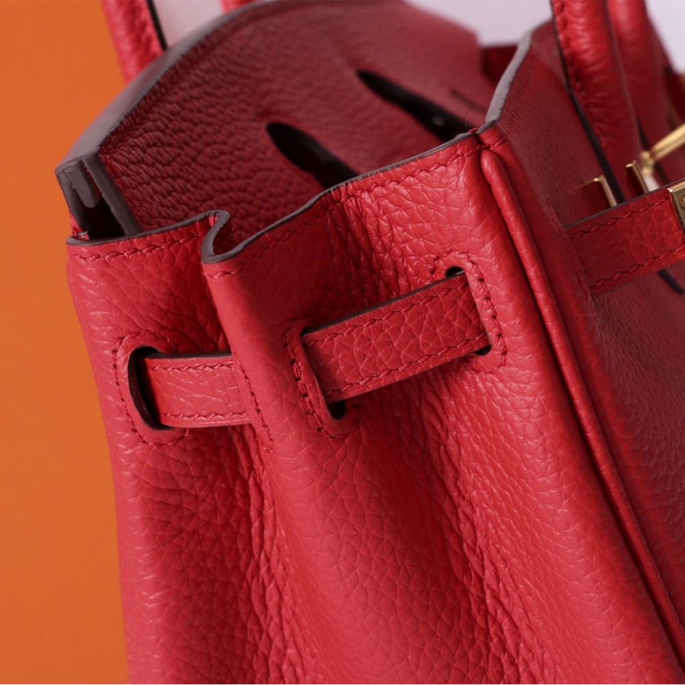 Hermes Birkin red exquisite hardware handbag Hermes Birkin red exquisite hardware handbag