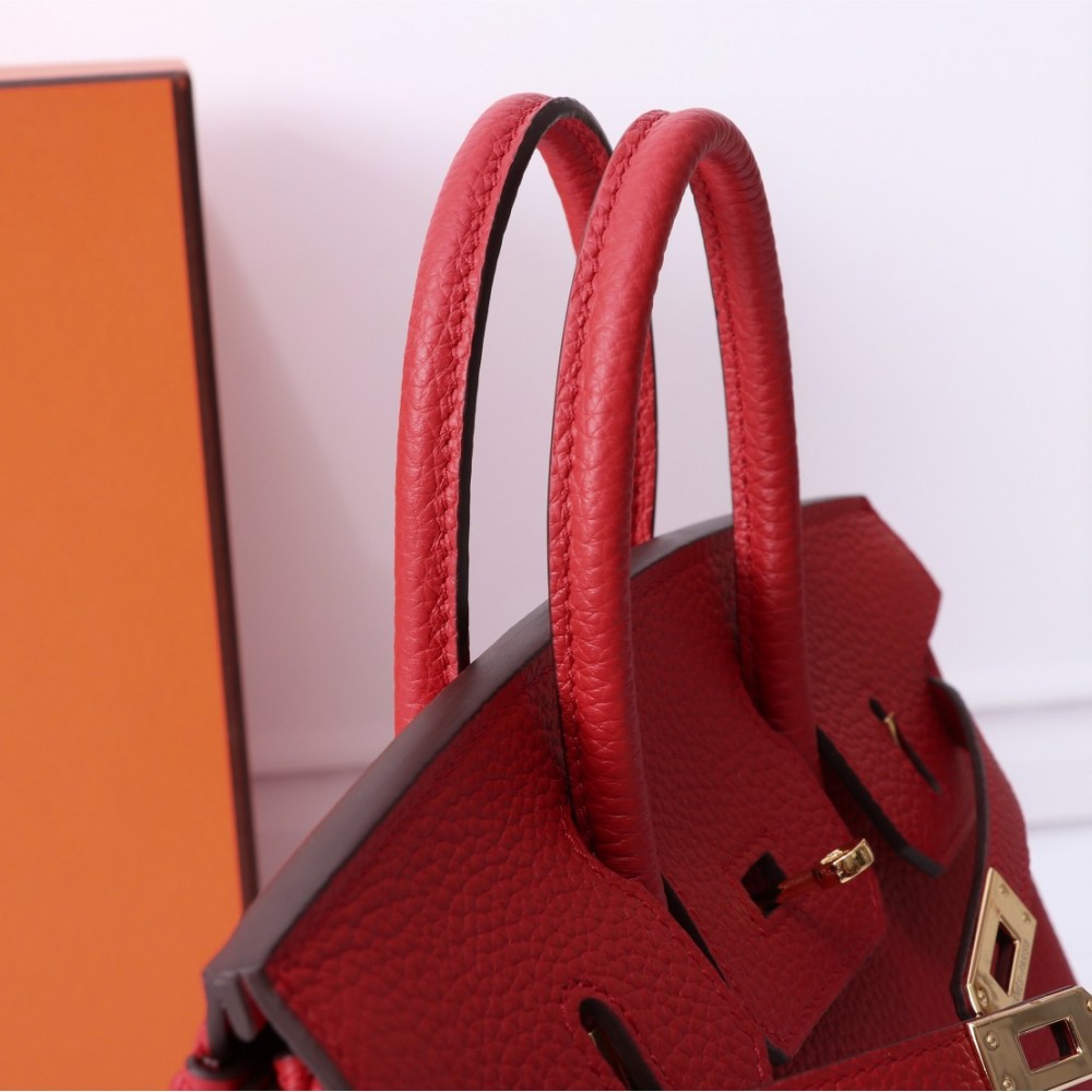 Hermes Birkin red exquisite hardware handbag Hermes Birkin red exquisite hardware handbag