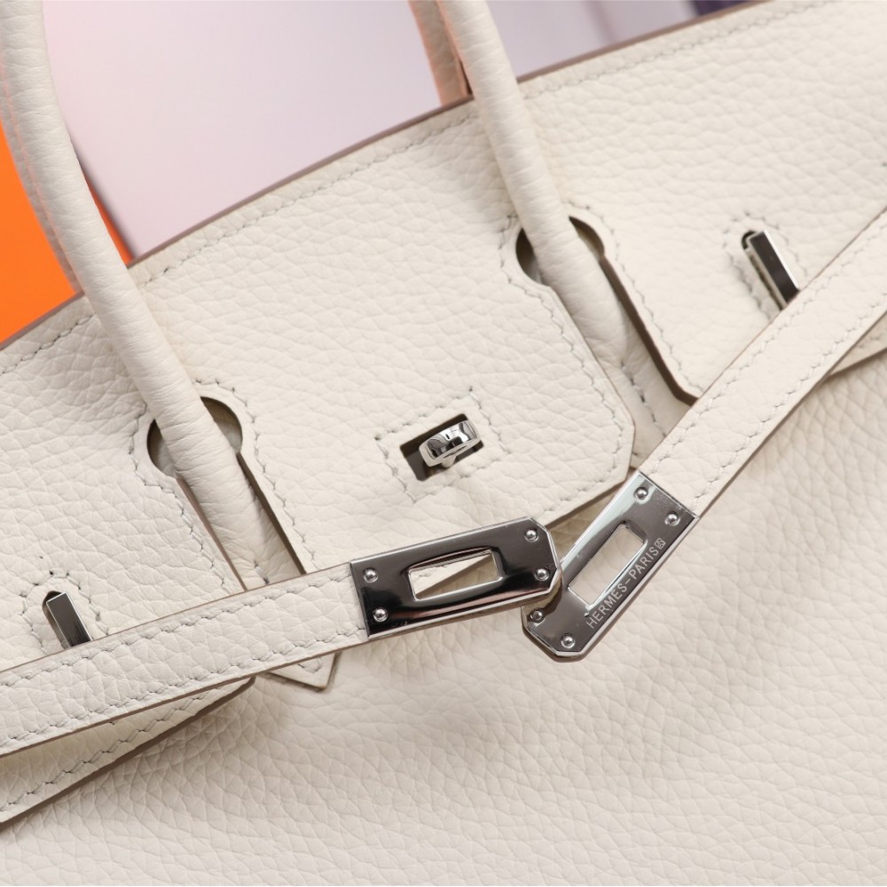 Hermes Birkin pure white exquisite hardware handbag Hermes Birkin pure white exquisite hardware handbag