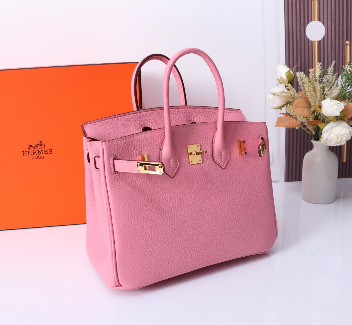 Hermes Birkin Fresh Pink Exquisite Hardware Handbag Hermes Birkin Fresh Pink Exquisite Hardware Handbag