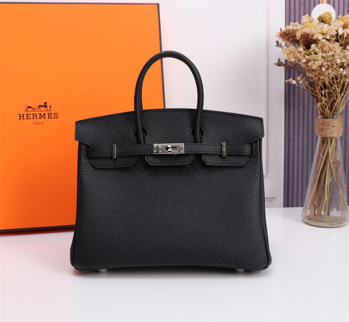 Hermes Birkin Pure Black Exquisite Hardware Handbag Hermes Birkin Pure Black Exquisite Hardware Handbag