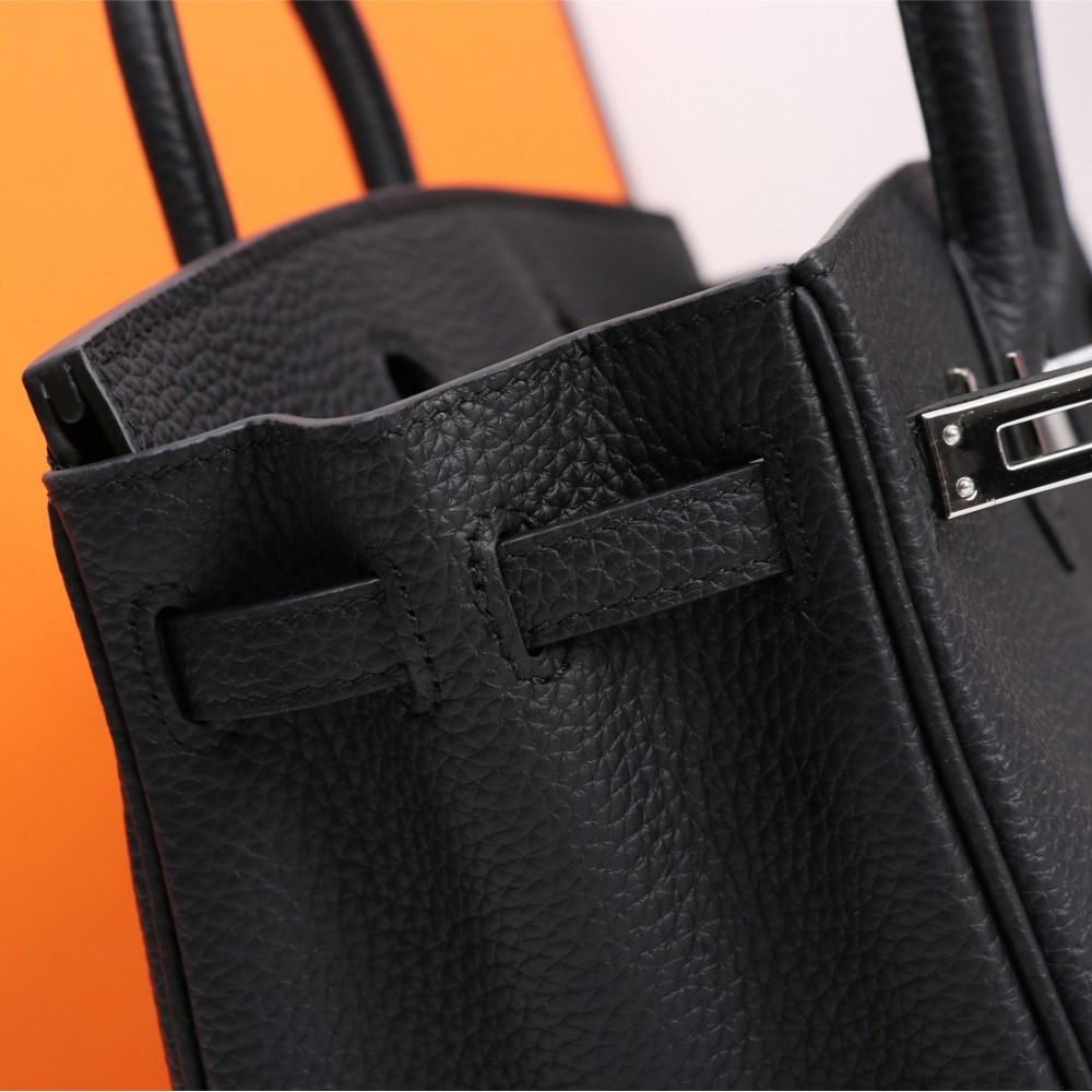 Hermes Birkin Pure Black Exquisite Hardware Handbag Hermes Birkin Pure Black Exquisite Hardware Handbag