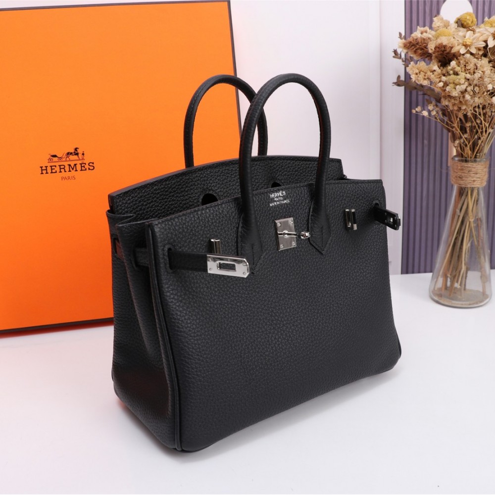 Hermes Birkin Pure Black Exquisite Hardware Handbag Hermes Birkin Pure Black Exquisite Hardware Handbag