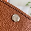 Hermès Kelly Brown Leather Magnetic Button Handbag Hermès Kelly Brown Leather Magnetic Button Handbag