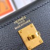Hermès Kelly series pure black exquisite hardware genuine leather shoulder strap handbag Hermès Kelly series pure black exquisite hardware genuine leather shoulder strap handbag