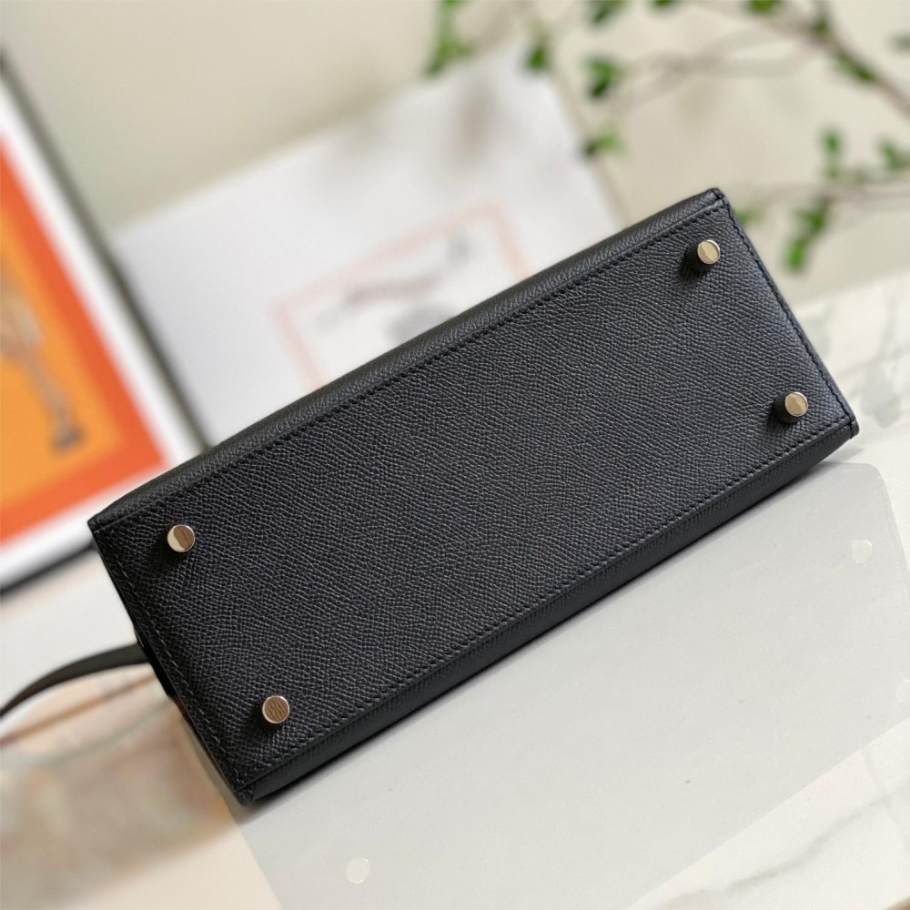 Hermès Kelly series navy blue exquisite hardware genuine leather shoulder strap handbag Hermès Kelly series navy blue exquisite hardware genuine leather shoulder strap handbag