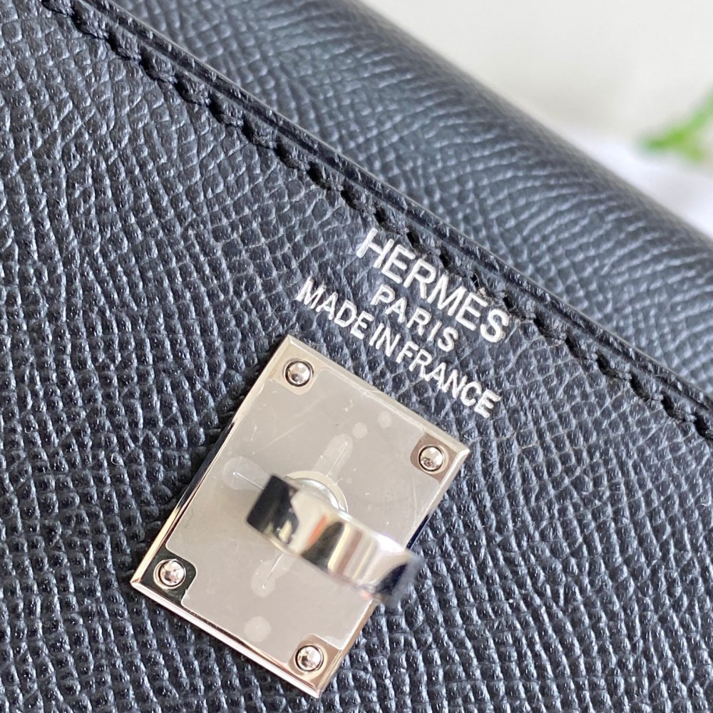 Hermès Kelly series navy blue exquisite hardware genuine leather shoulder strap handbag Hermès Kelly series navy blue exquisite hardware genuine leather shoulder strap handbag