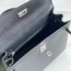 Hermès Kelly series navy blue exquisite hardware genuine leather shoulder strap handbag Hermès Kelly series navy blue exquisite hardware genuine leather shoulder strap handbag