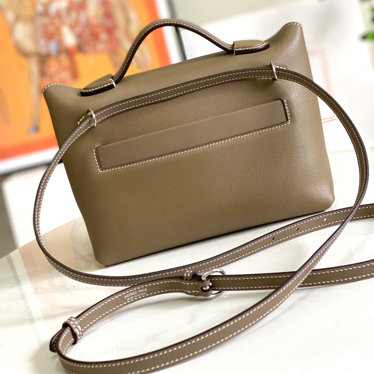 Hermès classic dark grey exquisite hardware genuine leather shoulder strap handbag Hermès classic dark grey exquisite hardware genuine leather shoulder strap handbag