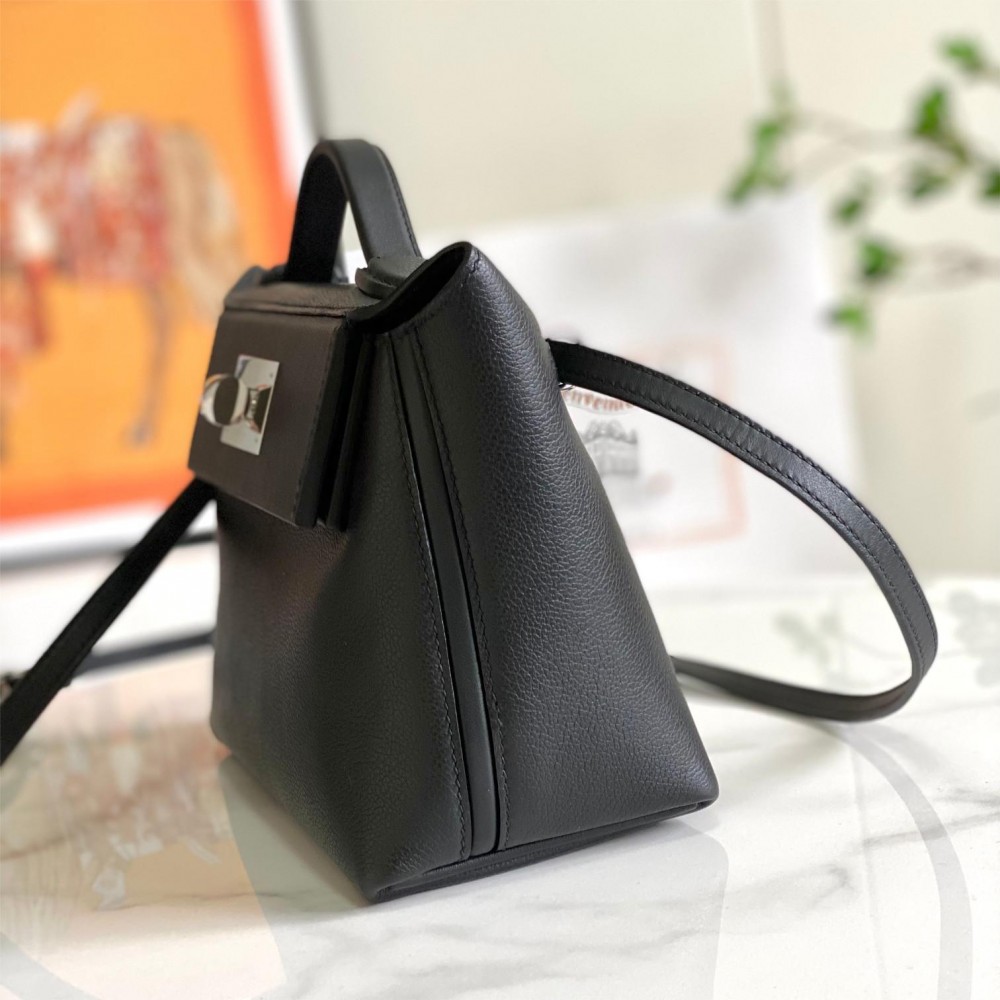 Hermès Classic  Pure Black Exquisite Hardware Genuine Leather Shoulder Strap Handbag Hermès Classic  Pure Black Exquisite Hardware Genuine Leather Shoulder Strap Handbag