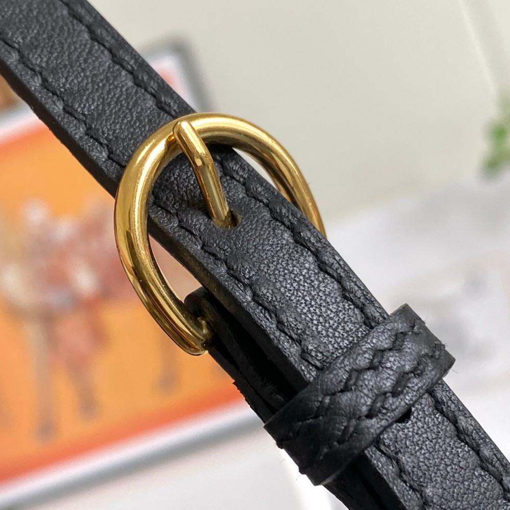 Hermès classic pure black gold exquisite hardware genuine leather shoulder strap handbag Hermès classic pure black gold exquisite hardware genuine leather shoulder strap handbag