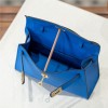 Hermès Kelly series classic pure blue exquisite hardware genuine leather shoulder strap handbag Hermès Kelly series classic pure blue exquisite hardware genuine leather shoulder strap handbag