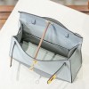 Hermès Kelly series classic light blue exquisite hardware genuine leather shoulder strap handbag Hermès Kelly series classic light blue exquisite hardware genuine leather shoulder strap handbag