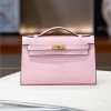 Hermès Kelly series classic bright pink exquisite hardware genuine leather shoulder strap handbag Hermès Kelly series classic bright pink exquisite hardware genuine leather shoulder strap handbag
